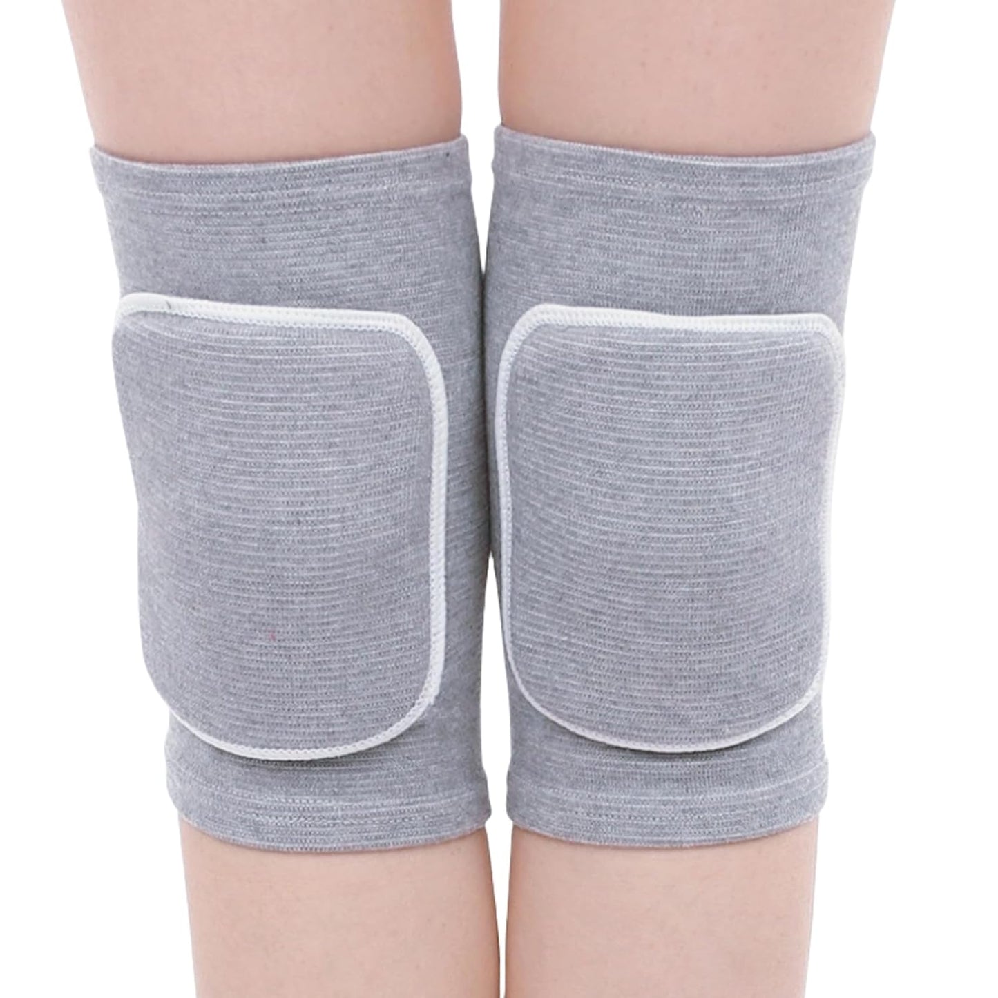 Men Women Protective Knee Pads, Anti-Slip Padded Sponge Knee Brace Knee Support for Football Volleyball Dance Skating Basketball Sports (Medium,Nude)