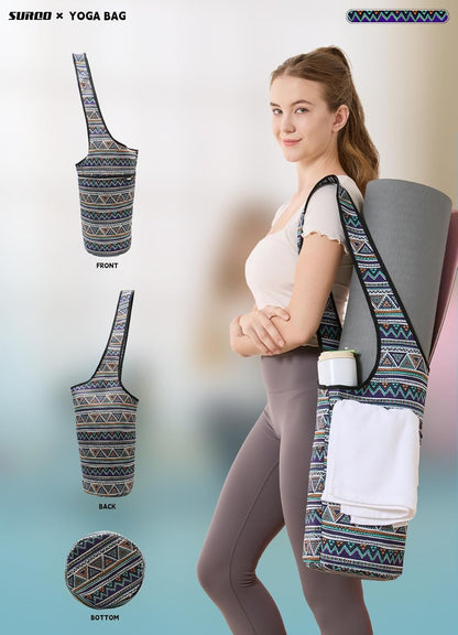 Yoga Mat Bag – Neoprene, Lightweight, Spacious Carrier, Large Zipper Pocket, Ideal for Gym Yoga & Fitness Mats