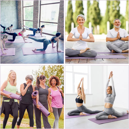 3 mm Thick Yoga Mat Bulk, Non Slip Exercise Workout Fitness Pad for Women Men, Gym Home Yoga Pilates, Easy to Clean, Sturdy PVC