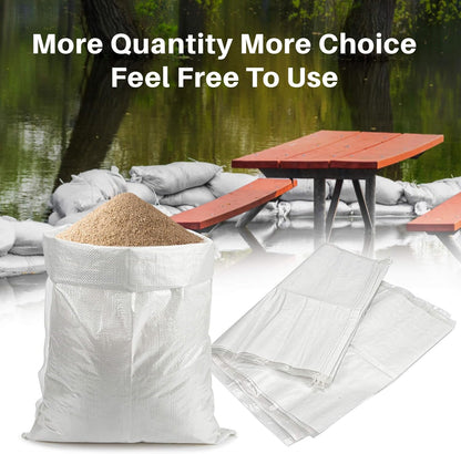 MAQIHAN Empty Sand Bags - 8PCS Woven Polypropylene Heavy Duty Tear Resistant Sandbags for Hurricane Sand Bags for Flooding Construction Project Storing Dry Materials