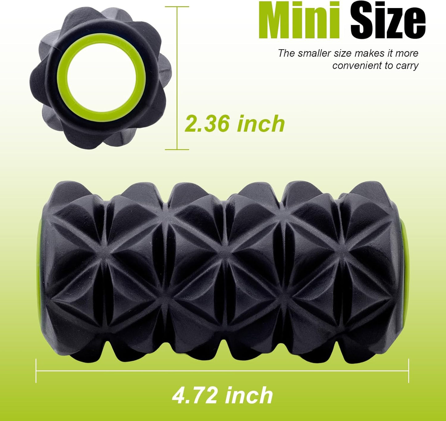 3 Pack Back Roller- Yoga Wheel for Back Pain Reliefn & Stretching, Back Wheel for Deep Tissue Massage, Foam Roller for Physical Therapy & Exercise