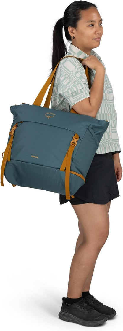 Osprey Daylite Large Tote Weekend Pack - Shoulder or Backpack Carry with Laptop Sleeve & Shoe Compartment, Torrent Blue