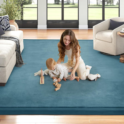 Baby Play Mat for Floor Nursery Rug Muscle Mat Area Rug Playroom Rug 79"x110" Playpen Mat Memory Foam 1.3" Thick Crawling Mat For Babies,Toddlers, Infants, Kids,Grey