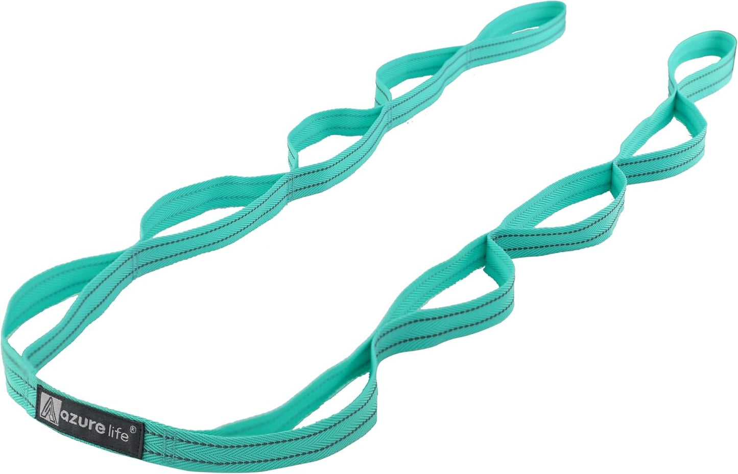 A AZURELIFE Premium Durable Stretch Straps with Loops, Stretching Strap for Physical Therapy, Multi-Loop Yoga Strap Fitness Exercise Strap for Yoga, Pilates, Dance, Flexibility&Exercise