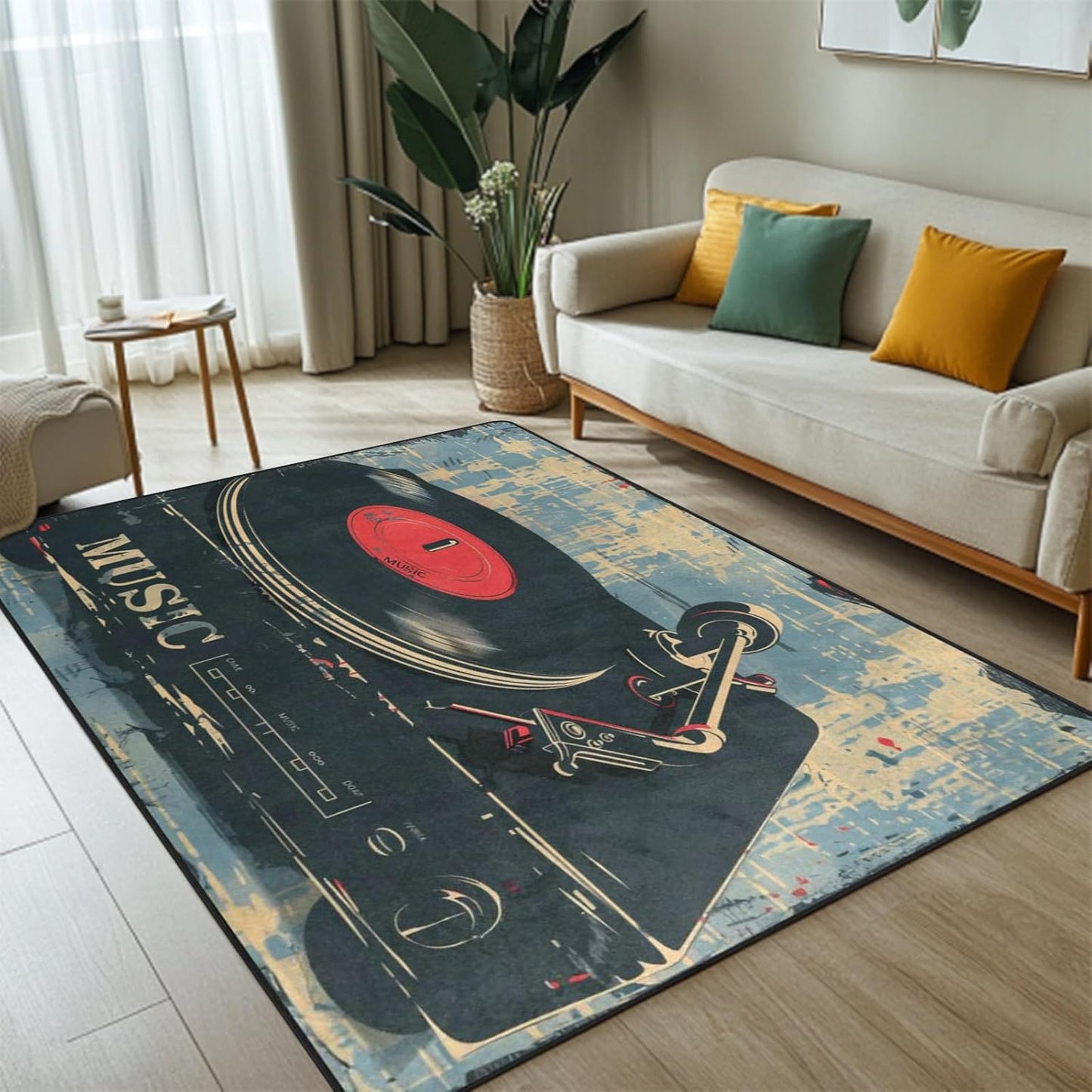 keepcute Gaming Round Area Rugs Non Slip Round Rugs Carpet Yoga Mat for Entryway Living Room Bedroom Home Decor 3ft