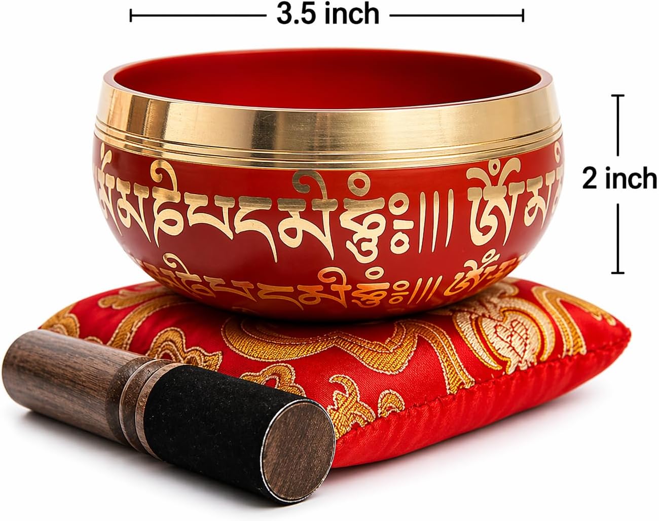 Tibetan Singing Bowl Set - Authentic Handcrafted Mindfulness Meditation Holistic Sound 7 Chakra Healing by Himalayan Bazaar (Turquoise)