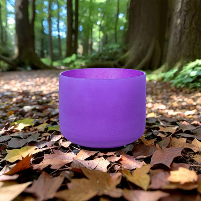 8 inch White C Note Root Chakra Quartz Crystal Singing Bowl, for Healing Mindfulness Meditation Yoga Sound Baths, with Rubber Mallet O-ring