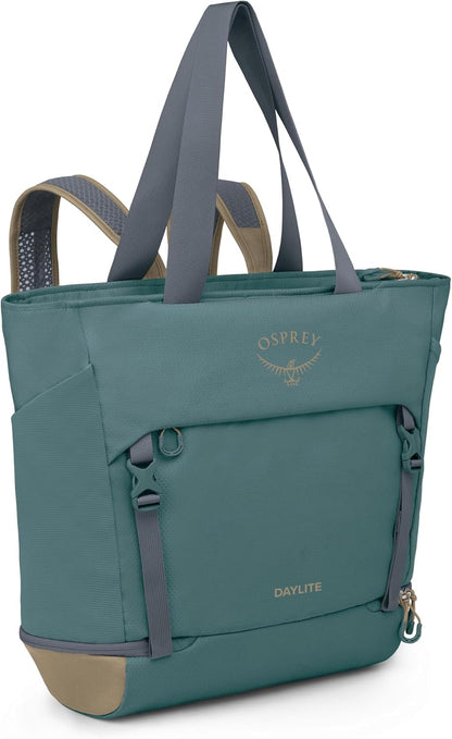 Osprey Daylite Large Tote Weekend Pack - Shoulder or Backpack Carry with Laptop Sleeve & Shoe Compartment, Torrent Blue