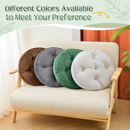 1 MIDDLE ONE Floor Pillow Set of 2, Memory Foam Meditation Cushion, Floor Cushions for Adults Sitting, Large Square Seat Cushions for Yoga, Living Room, 20x20 Inch (Grey)