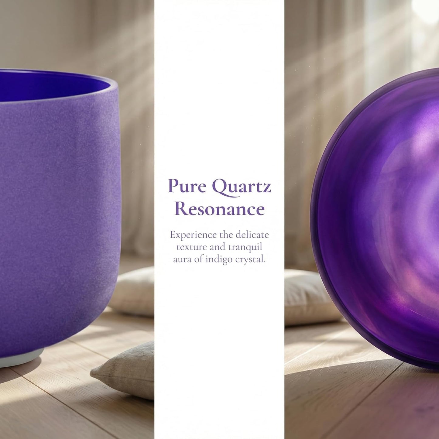 ALIOTH 7" B Note Crystal Singing Bowl Crown Chakra with Suede Mallet for Meditation, Yoga, Chakra Healing & Sound Therapy