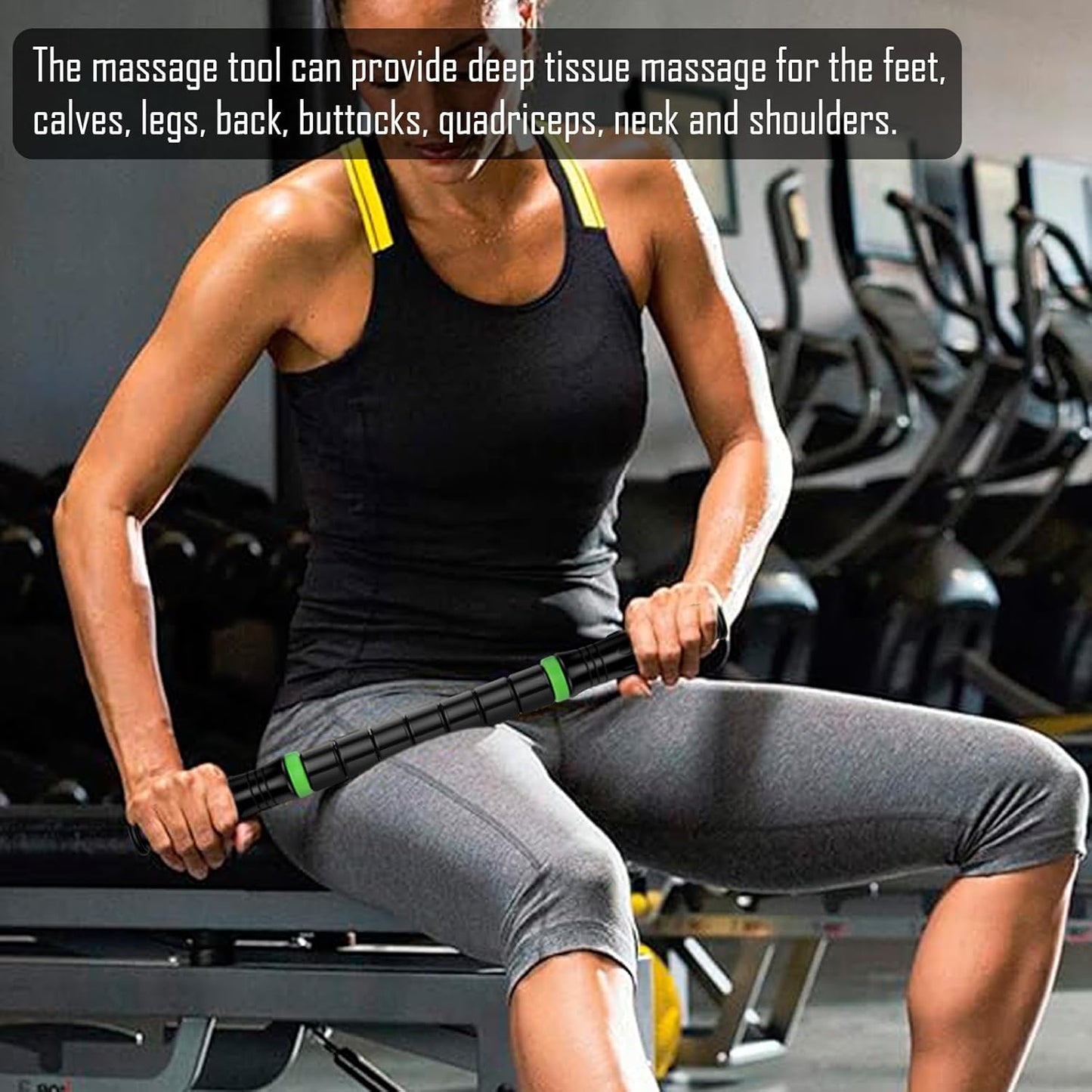 iGreely Premium Muscle Roller the Ultimate Massage Roller Stick 17 Inches Recommended By Physical Therapists Promotes Recovery Fast Relief for Cramps Soreness Tight Muscles-White
