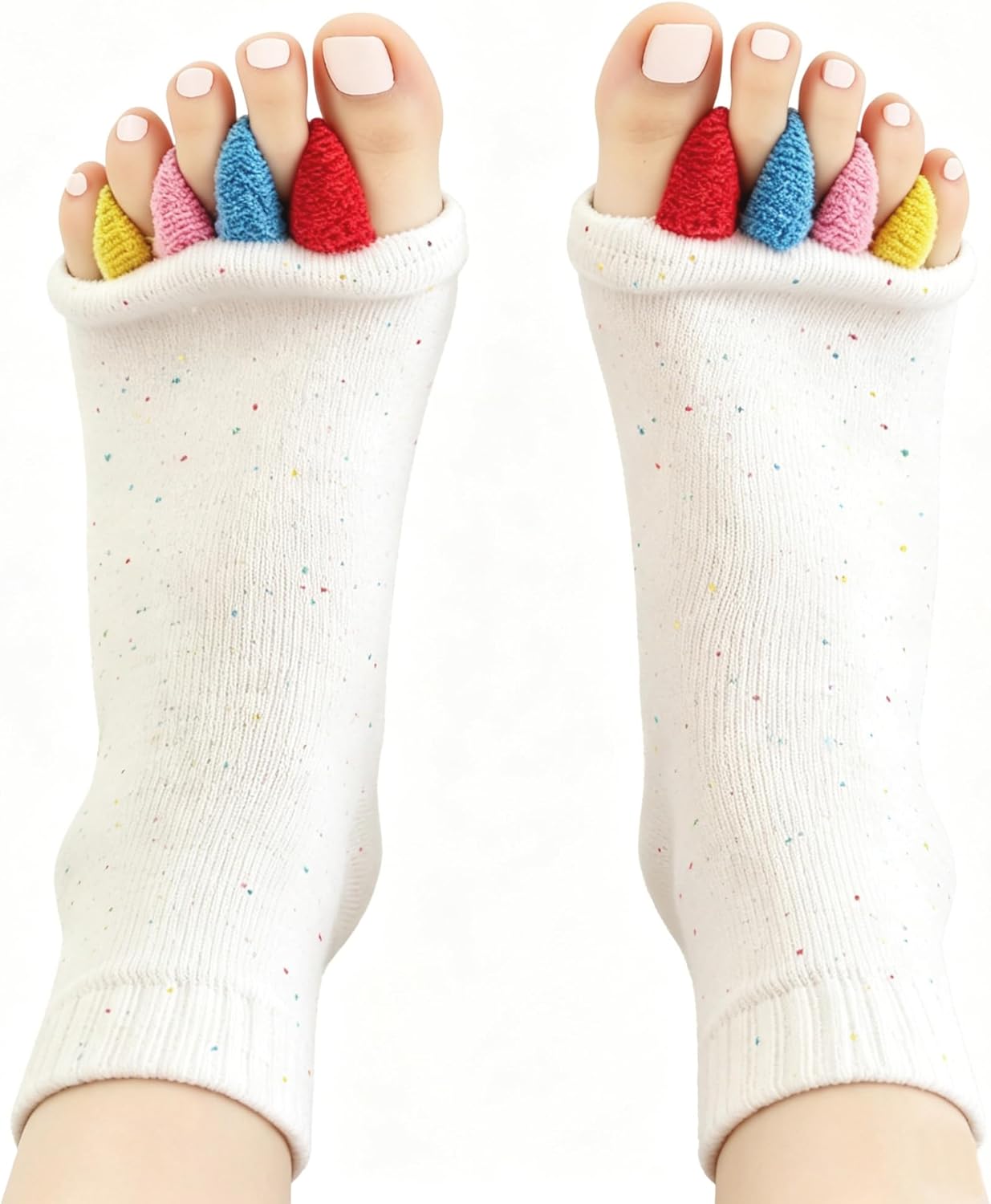 Toe Separator Socks for Yoga Women Men, Bunion Corrector Spacers Socks for Pain Relief & Circulation Improvement
