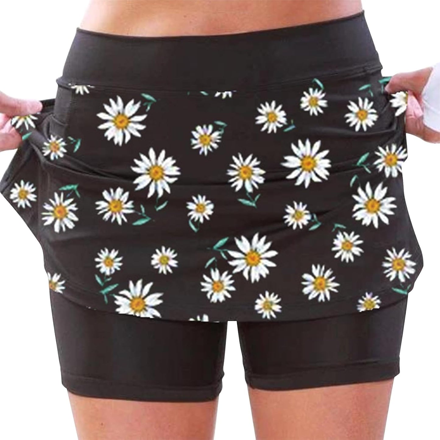 SHAOBGE Athletic Yoga Culottes for Women Solid Color Elastic Shorts Summer Lightweight High Waist Skinny Joggers Skirt 2024
