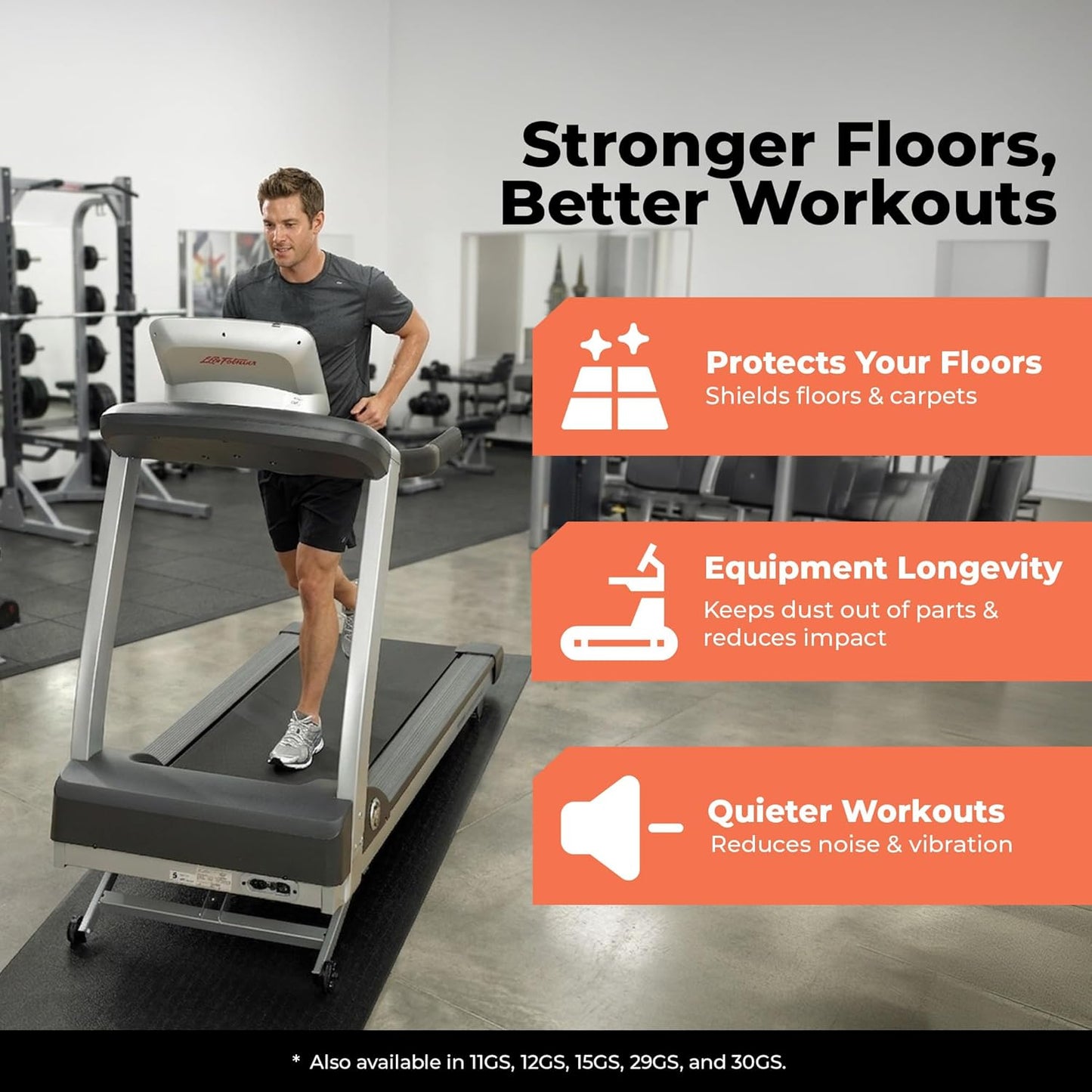 SuperMats Made in U.S.A. for Treadmills Ellipticals Rowing Machines Recumbent Bikes and Exercise Equipment