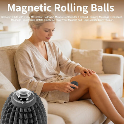 Vibrating Massage Ball for Plantar Fasciitis, Silicone Trigger Point, Myofascial Massage Ball, Deep Tissue Roller for Back, Neck, Foot, Muscle Recovery, Hip & Psoas Release Tool (Blue)