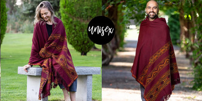Meditation Shawl or Blanket, Exotic Shawl/Wrap, Oversize Scarf or Stole. Unisex
