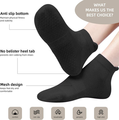 Acetin 4 Pairs Grip Socks Pilates Socks for Women