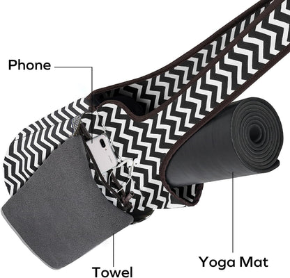 Ewedoos Canvas Yoga Mat Bag Fits Most Mats Yoga Bag with Large Storage Pockets to Hold More Accessories Ideal for Pilates Workout Gifts & Travel