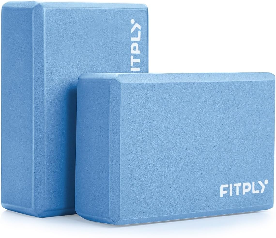 Yoga Blocks 2 Pack - Non-Slip Yoga Brick & Foam Blocks Yoga Set, High-Density Pilates Block for Stretching, Meditation, and Exercise Blocks Foam, Ideal for Deep Poses