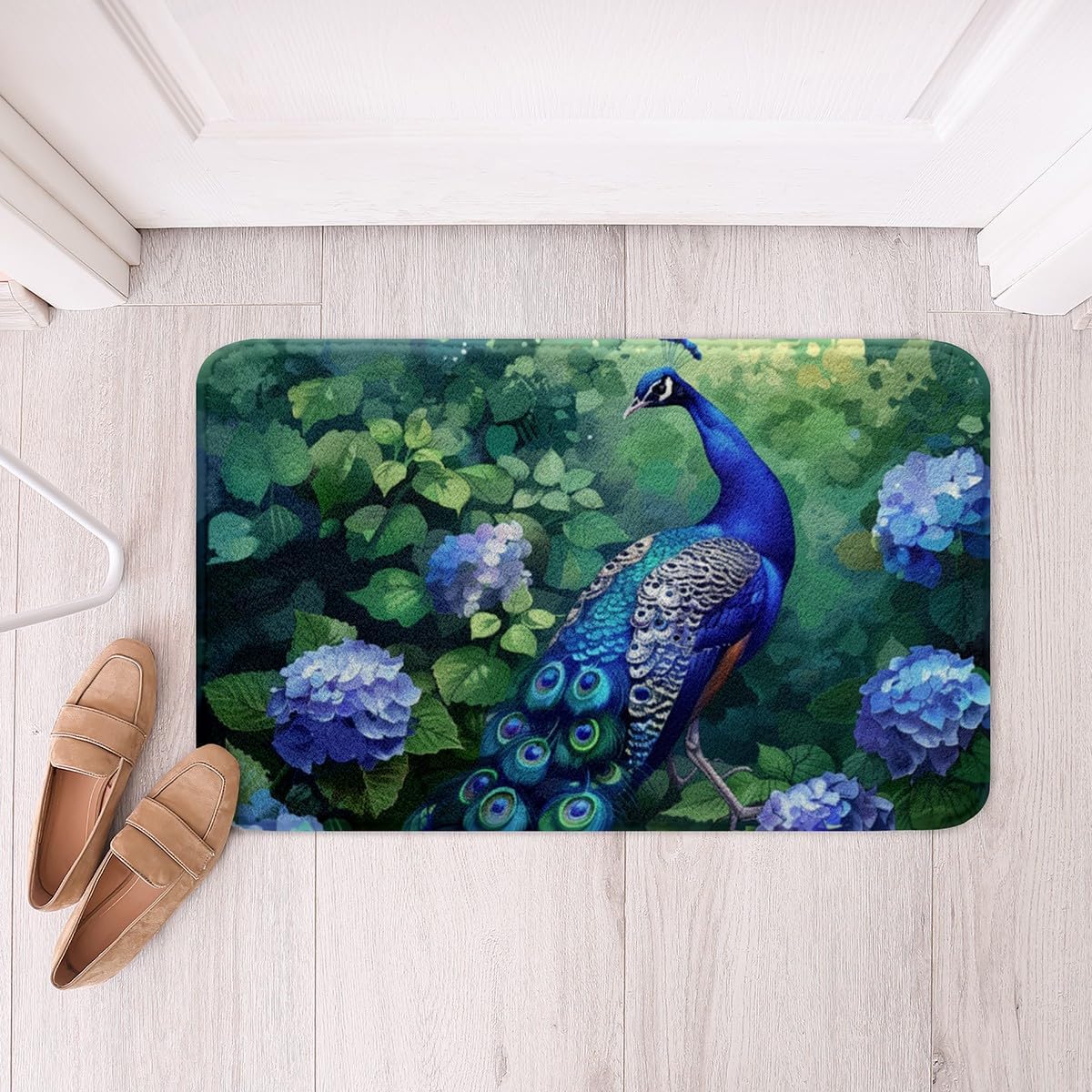Erosebridal Yoga Bathroom Rugs Gradient Bath Mat,Meditation 20"X 32" Doormats Floor Mats for Kids Boys Girls Teens Lotus Art Non Slip Bath Rug