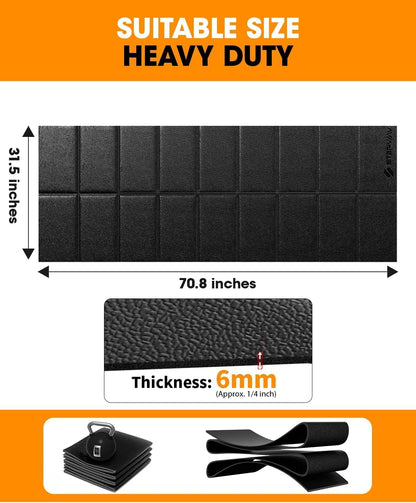 Stepwaver Walking Pad Mat for Carpet, Treamill Mat for Hardwood Floors, High Density, 1/4 Thickness, Folable, Floor Protection for Bike, Elliptical, Treadmill