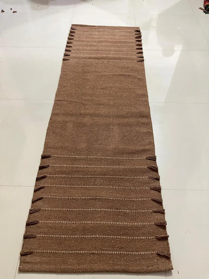 Payal Rugs Cotton Yoga Mat - Eco-Friendly Hand-Woven Rug - Non Slip & Thick (24”x72”x5mm) for Yoga Everyday Fitness at Home - Comfortable Extra-Long