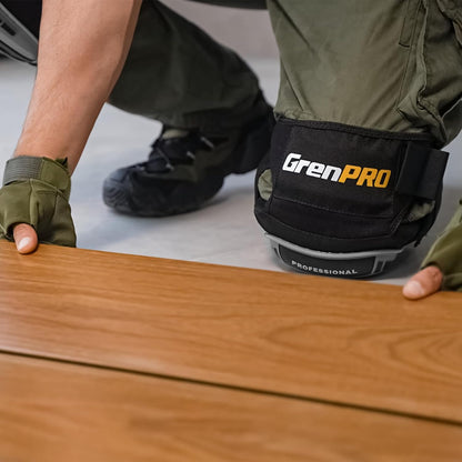 GRENPRO Professional Knee Pads for Work,Heavy Duty Thick Foam Knee Pads Tools, Knee Pad with Soft Gel Cushion for Construction, Work, Flooring, Gardening, Cleaning, Tiling,Gray