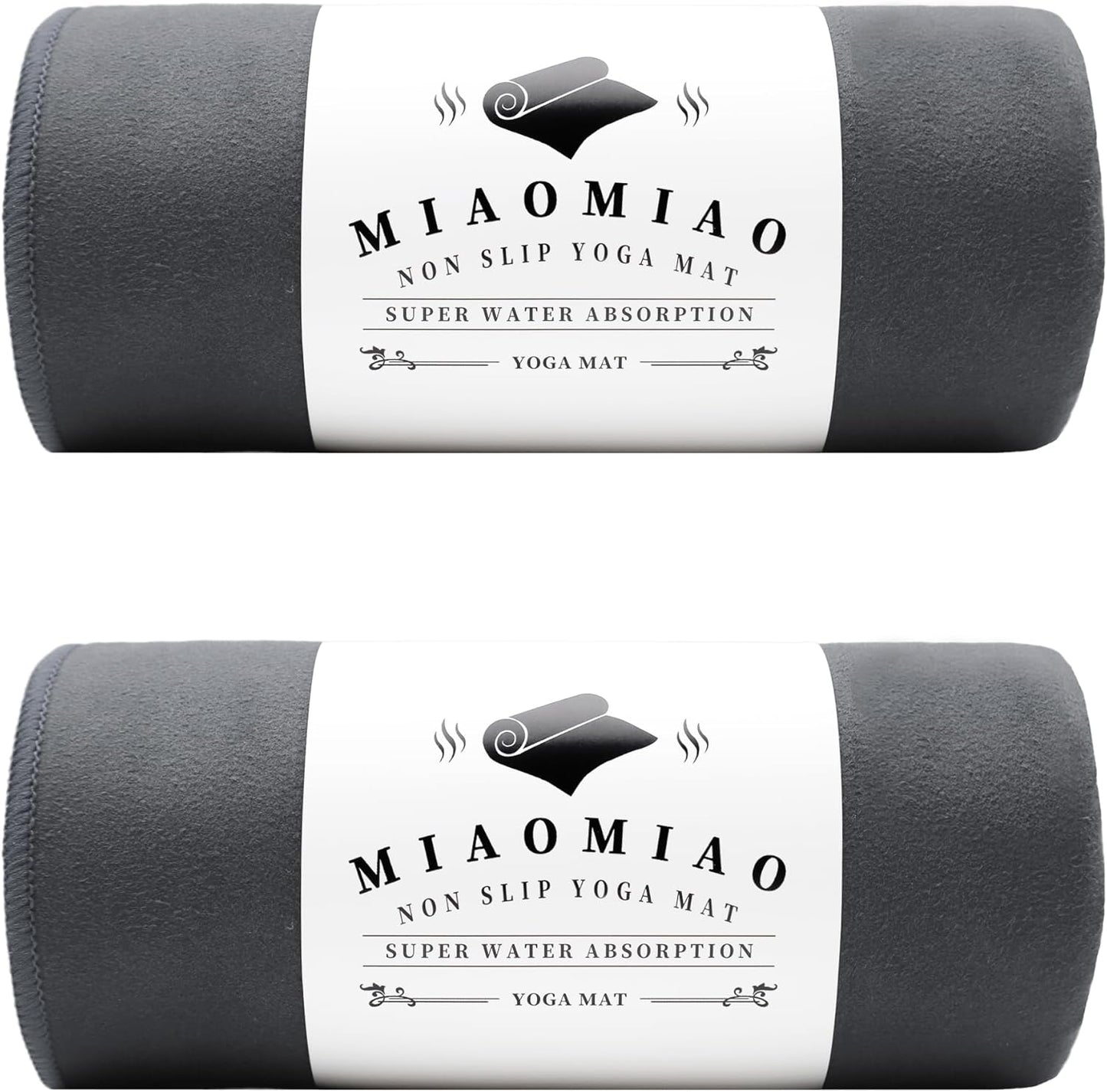 MIAOMIAO Non-Slip Hot Yoga Towel Set,Super Absorbent Microfiber in, 24.5" x 72" - Anti-Slip, Injury Free Design for Pilates, Yoga Mats, Exercise, and Fitness Gear