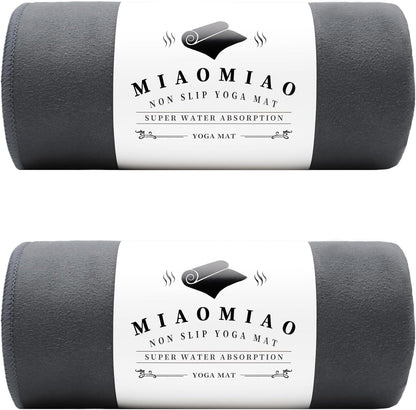 MIAOMIAO Non-Slip Hot Yoga Towel Set,Super Absorbent Microfiber in, 24.5" x 72" - Anti-Slip, Injury Free Design for Pilates, Yoga Mats, Exercise, and Fitness Gear