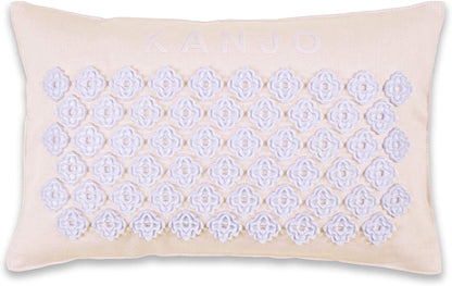 Kanjo Aroma Mint Acupressure Pillow - 100% Cotton Linen with Natural Cork Filling - Aromatherapy Pillow for Back Pain and Neck Pain Relief