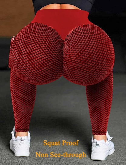 JGS1996 Butt Lifting Leggings for Women Tummy Control Workout Yoga Pants High Waisted Scrunch Booty Gym Tights