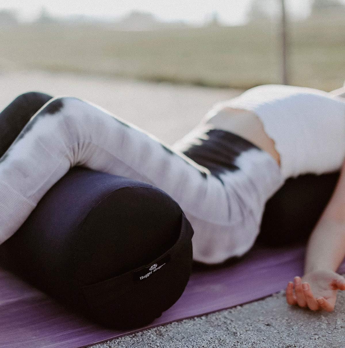 Hugger Mugger Round Yoga Bolster - Firm Round Shape, Higher Profile, Great Under Knees, Soft Support, Handmade in The USA