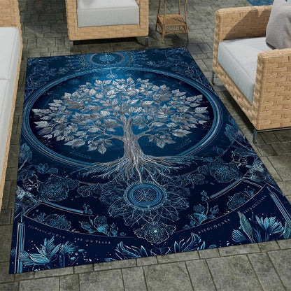 Tree of Life Rug for Living Room Bedroom – Yggdrasil Viking Area Rug Soft Non-Slip Carpet for Indoor Home Décor (Tree of Life Rug 05)