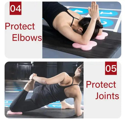 Yoga Knee Guards (Set of 2) - Male and Female Yoga Props and Accessories for Fitness, Travel, Meditation, Kneeling, Balance, Floor, Pilates Pads for Knee and Elbow (blue)