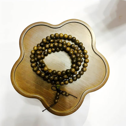 Handmade Mala Beads Bracelet 108 8mm Prayer Meditation Bracelet Sandalwood Elastic, Buddhist Beads, Prayer Mala Necklace for Men and Women Gifts