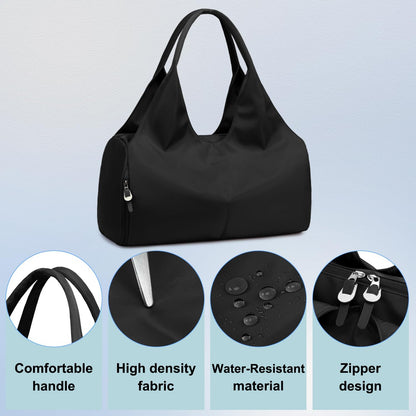 forestfish Yoga Gym Bag for Women with Shoes Compartment & Wet Dry Storage Pockets Lightweight Duffel Bag, Beige