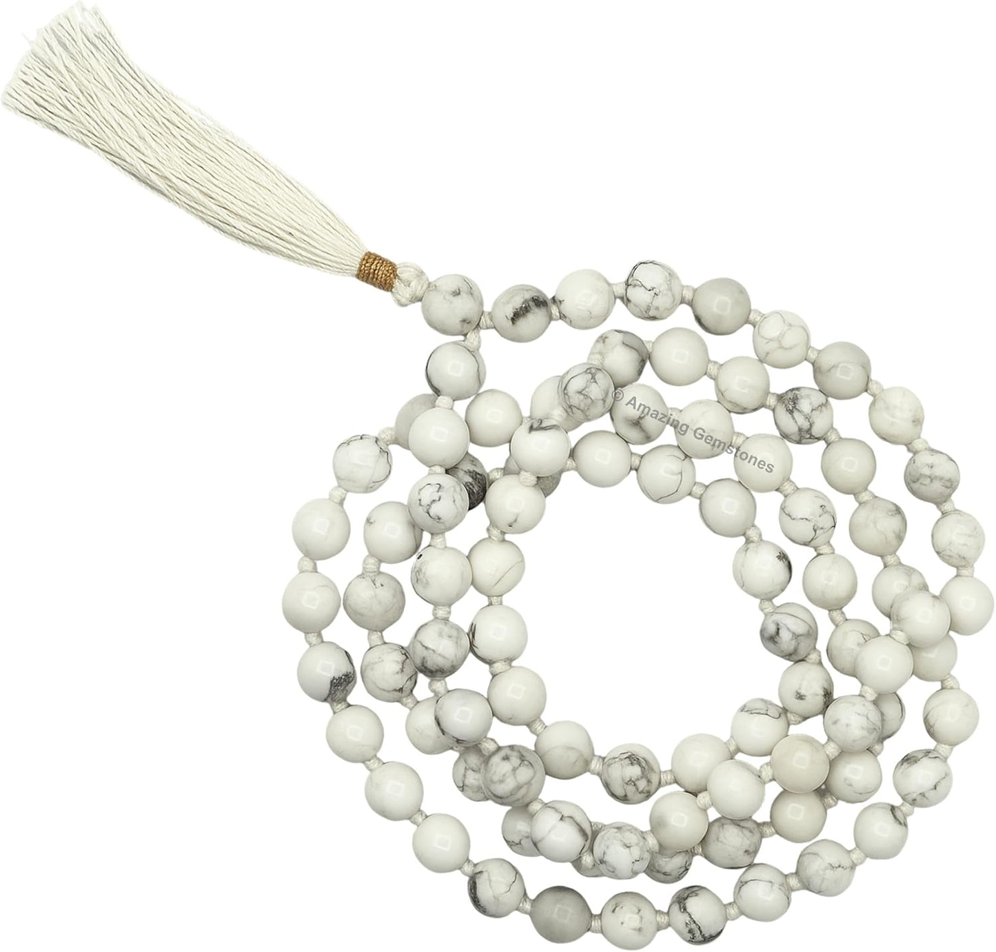 Amazing Gemstone 108 Beads Handmade Mala (Knotted, Rudraksha) - Colors B