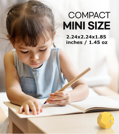 Cube Pomodoro Timer - Flip to Start Countdown, Rechargeable Mini Productivity Timer for Study, Office, 11 Preset Times, Silent/Vibration, Time Management Tool for Kids & ADHD (Yellow)