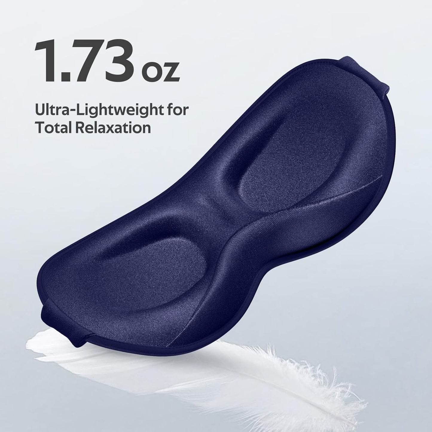 Sleep Mask for Men Women - 100% Blackout Eye Masks for Sleep - 3D Soft Sleeping Mask for Side Sleepers - Zero Pressure Lash Extensions Eye Cover Shade for Airplane Travel Essentials, Black
