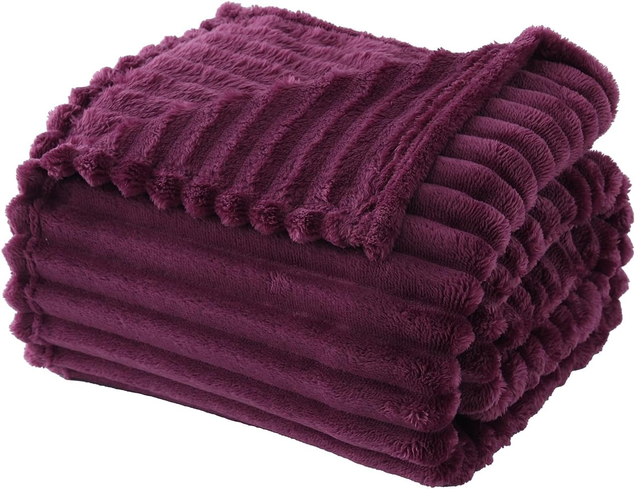 Khaki Throw Blanket for Couch Sofa 50x60 inches Striped Fleece Blankets Room Home Decor Lightweight Plush Soft Cozy Gifts for Women Mom Girls