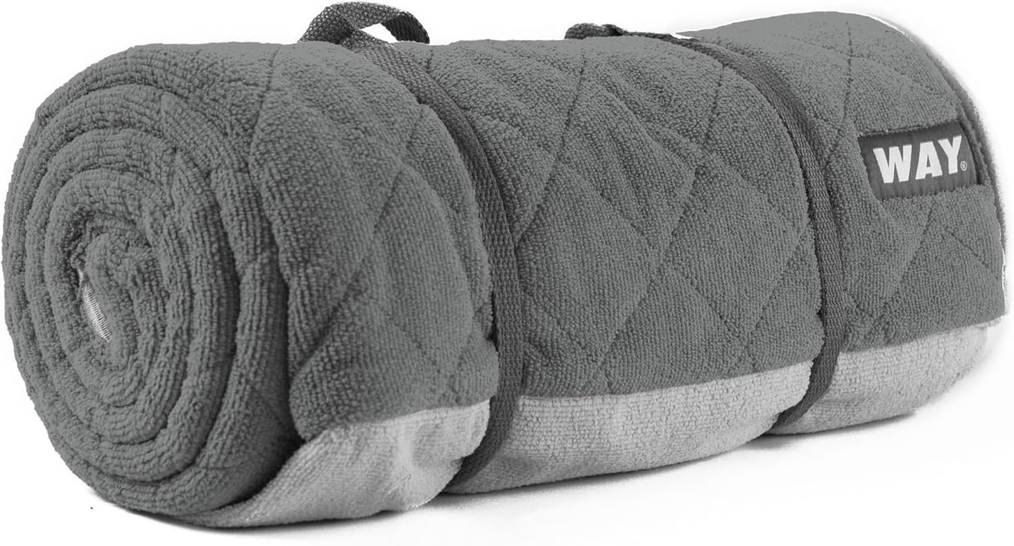 WAYmat Core Grey Yoga Mat and Towel Combo for Hot Yoga