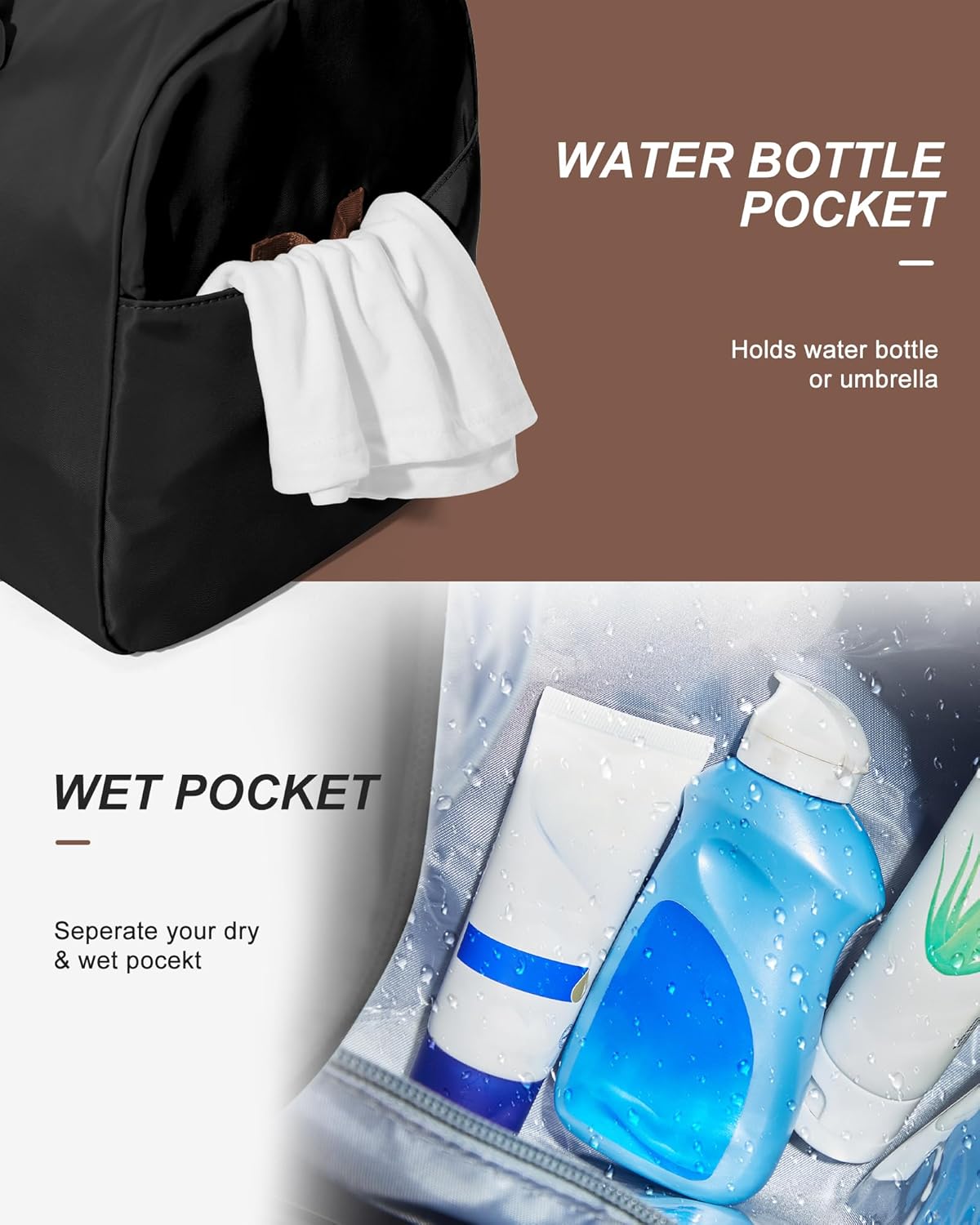 Gym Bag Womens Mens with Shoes Compartment and Wet Pocket Travel Duffel Bag for Women for Plane Sport Gym Tote Bags Swimming Yoga Waterproof Weekend Overnight Carry on Bag Hospital Holdalls - Colors B
