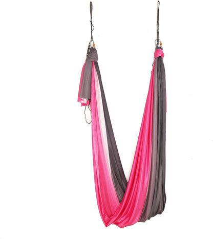 Aerial Yoga Hammock Aerial Pilates Silk Yoga Swing Set Inversion Equipment include daisy Chain, Pose Guide 5.5 yards