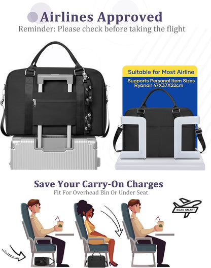 Gym Bag Womens Mens with Shoes Compartment and Wet Pocket Travel Duffel Bag for Women for Plane Sport Gym Tote Bags Swimming Yoga Waterproof Weekend Overnight Carry on Bag Hospital Holdalls - Colors A