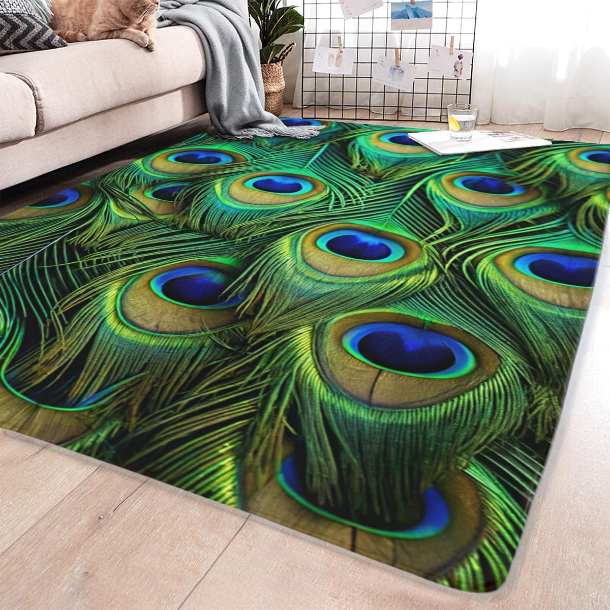 Butterfly Carpet Area Rug - Lovely Butterflies Printed Carpets for Kids Butterfly Theme Living Room Indoor Bedroom Decor Soft Polyester Yoga Mat 2'x3'