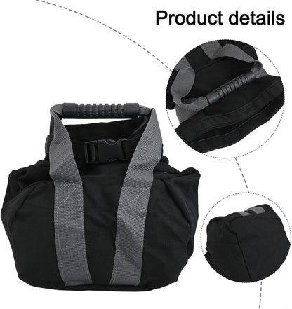 Adjustable Sandbag for Fitness and Yoga - Kettlebell Alternative Weight Training Sandbag with Handle, 0-35 lbs Capacity, Canvas For Home Gym Equipment for Strength Training and