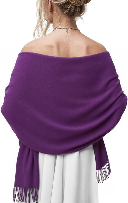 Women's Scarf Pashmina Shawls and Wraps for Evening Dress Wedding Bridal Bridesmaid Winter Warm Long Large Scarves - Colors B