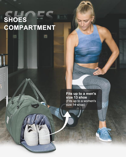 Gym Bag Womens Mens with Shoes Compartment and Wet Pocket Travel Duffel Bag for Women for Plane Sport Gym Tote Bags Swimming Yoga Waterproof Weekend Overnight Carry on Bag Hospital Holdalls - Colors B