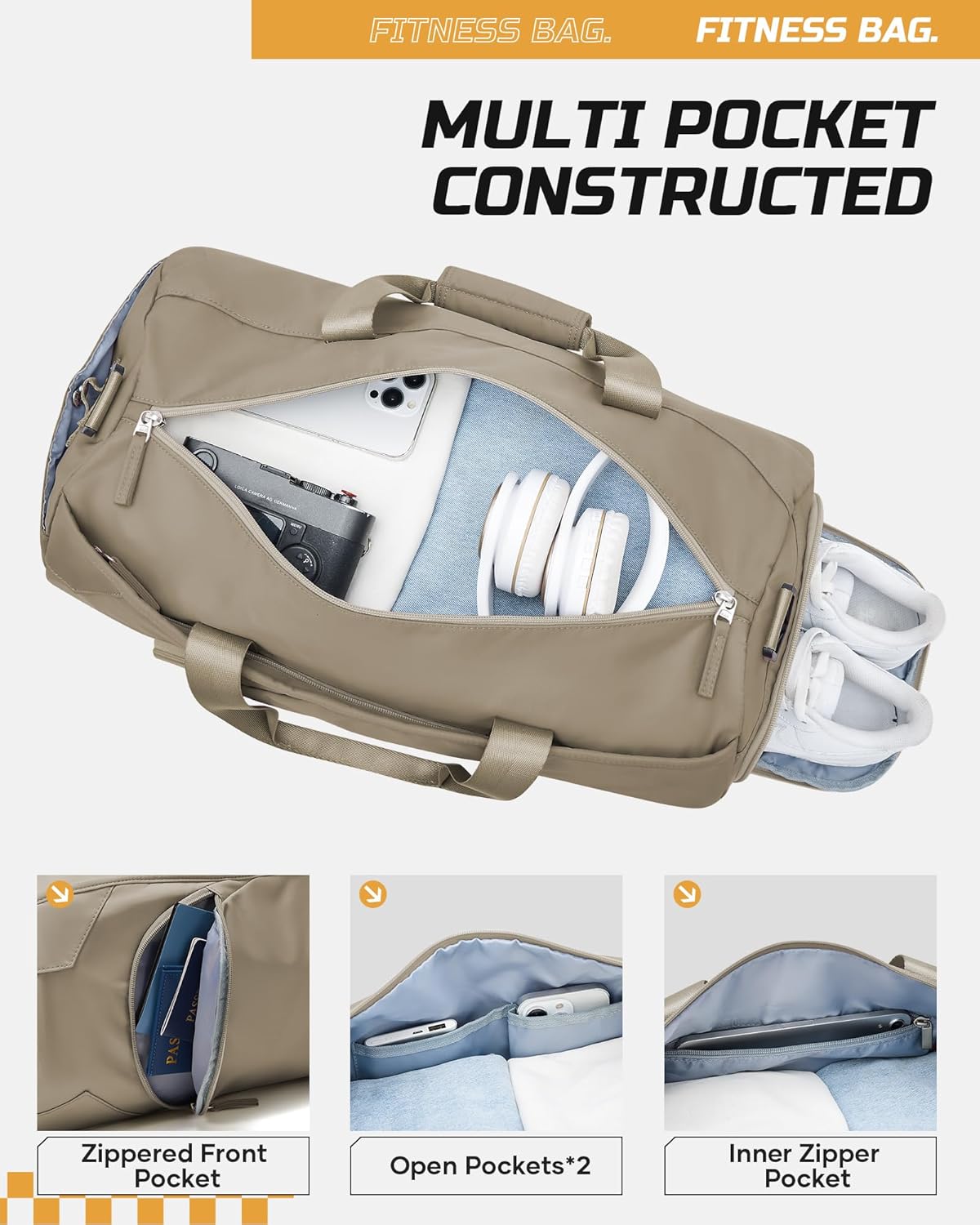 Gym Bag Womens Mens with Shoes Compartment and Wet Pocket Travel Duffel Bag for Women for Plane Sport Gym Tote Bags Swimming Yoga Waterproof Weekend Overnight Carry on Bag Hospital Holdalls - Colors B