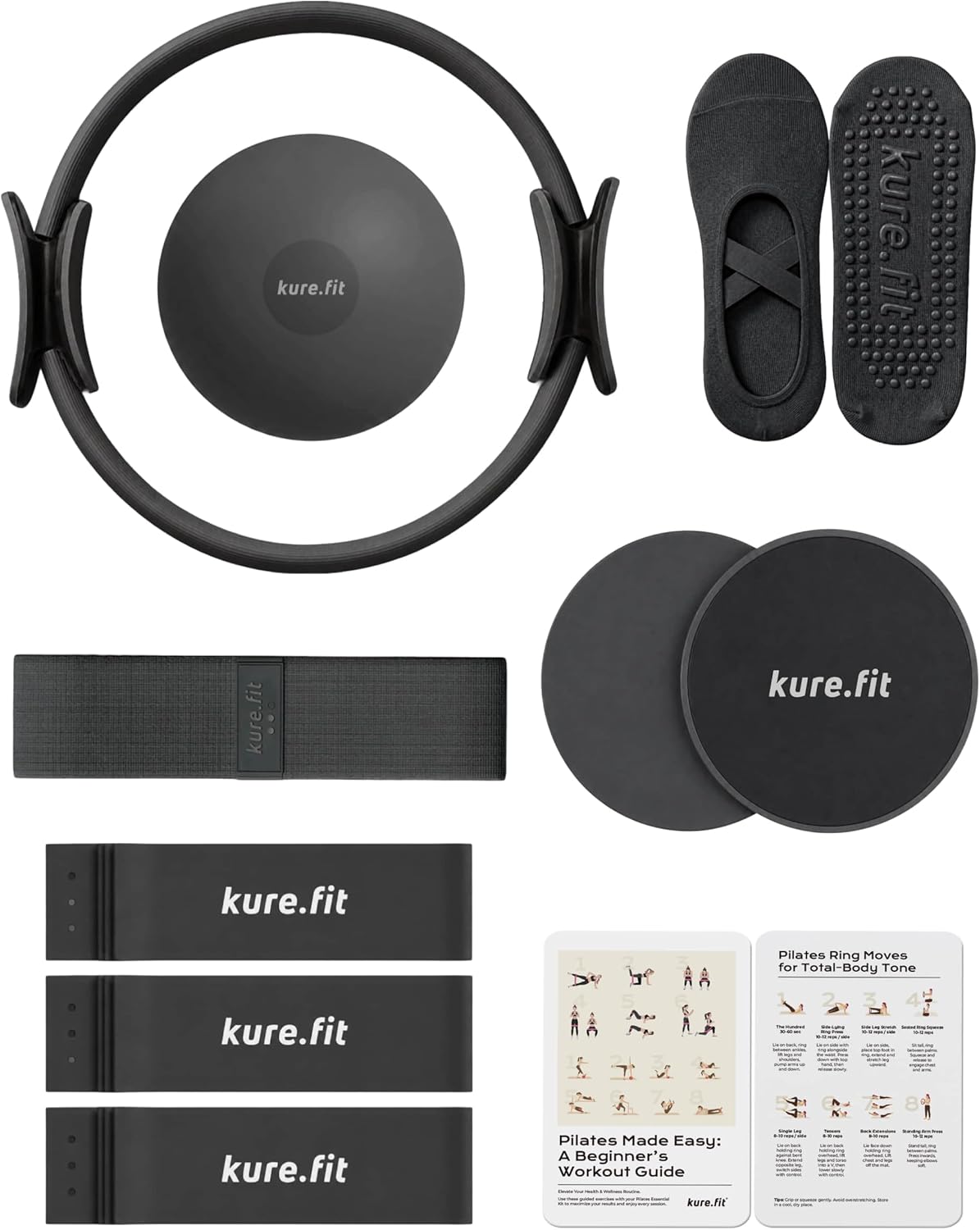 Pilates Kit for Women – Home Pilates Equipment Set with Ring, Ball & Resistance Bands | Pilates Starter Kit with Accessories in Gift Box